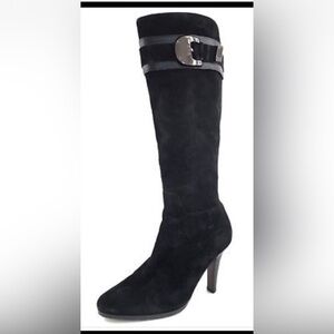 Cole Haan Air Knee High suede black boots